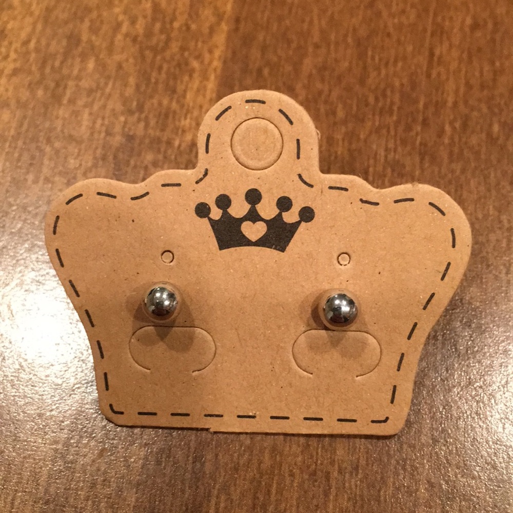 Tiny shiny ball earrings
